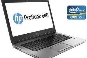 Ноутбук HP ProBook 640 G1 / 14' (1366x768) TN / Intel Core i5-4300M (2 (4) ядра по 2.6 - 3.3 GHz) / 8 GB DDR3 / 128 G...
