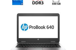 Ноутбук HP ProBook 640 G1 / 14' (1600x900) TN / Intel Core i3-4000M (2 (4) ядра по 2.4 GHz) / 8 GB DDR3 / 500 GB HDD...