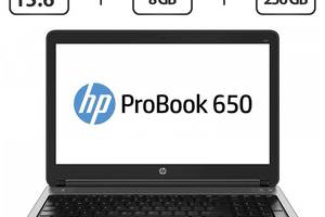 Ноутбук HP ProBook 650 G1 / 15.6' (1366x768) TN / Intel Core i5-4210M (2 (4) ядра по 2.6 - 3.2 GHz) / 8 GB DDR3 / 256...