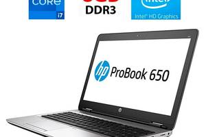 Ноутбук HP ProBook 650 G1 / 15.6' (1920x1080) TN / Intel Core i7-4800MQ (4 (8) ядра по 2.7 - 3.7 GHz) / 8 GB DDR3 / 2...