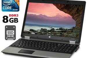 Ноутбук HP ProBook 6550b / 15.6' (1600x900) TN / Intel Core i5-520M (2 (4) ядра по 2.4 - 2.93 GHz) / 8 GB DDR3 / 240...