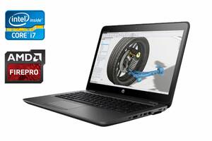 Ноутбук HP zBook 14u G4 / 14' (1920x1080) IPS / Intel Core i7-7500U (2 (4) ядра по 2.7 - 3.5 GHz) / 16 GB DDR4 / 480...