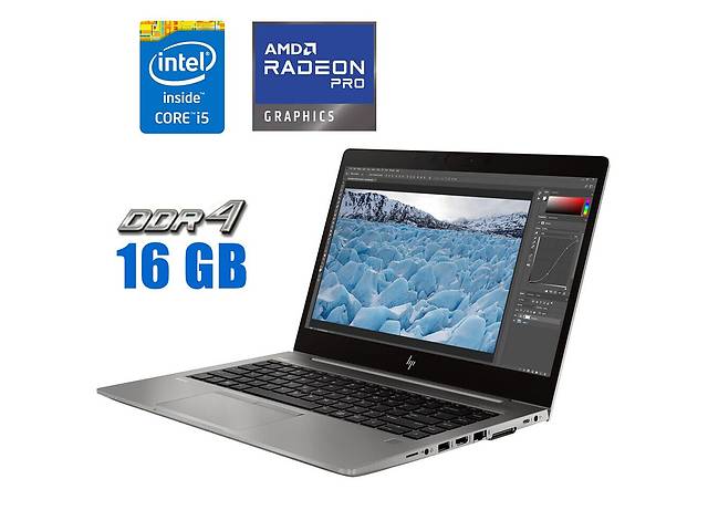 Ноутбук HP ZBook 14u G6/ 14' (1920x1080) IPS Touch/ i5-8365U/ 16GB RAM/ 256GB SSD/ Radeon Pro WX 3200 4GB