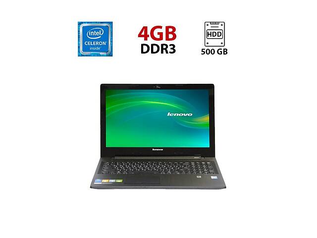 Ноутбук Lenovo G50-30 / 15.6' (1366x768) TN / Intel Celeron N2840 (2 ядра по 2.16 - 2.58 GHz) / 4 GB DDR3 / 500 GB HD...