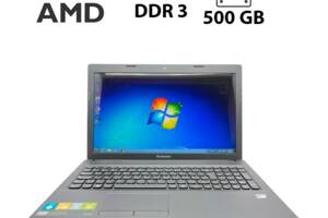 Ноутбук Lenovo G505 / 15.6' (1366x768) TN / AMD E2-3000M (2 ядра по 1.8 - 2.4 GHz) / 4 GB DDR3 / 500 GB HDD / AMD Rad...