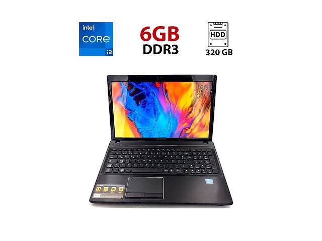 Ноутбук Lenovo G580 / 15.6' (1366x768) TN / Intel Core i3-3110M (2 (4) ядра по 2.4 GHz) / 6 GB DDR3 / 320 GB HDD / In...
