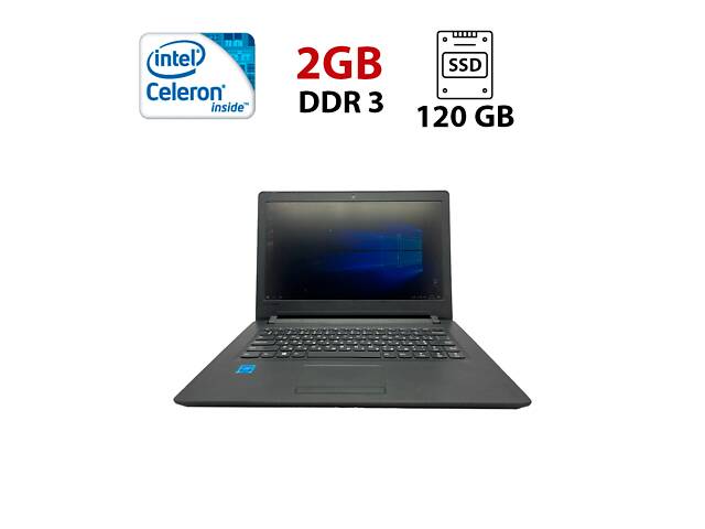 Ноутбук Lenovo Ideapad 110-14IBR / 14' (1366x768) TN / Intel Celeron N3060 (2 (дра по 1.6 - 2.48 GHz) / 2 GB DDR3 / 1...