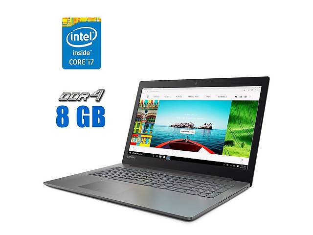 Ноутбук Lenovo IdeaPad 320-15IKB / 15.6' (1920x1080) TN / Intel Core i7-7500U (2 (4) ядра по 2.7 - 3.5 GHz) / 8 GB DD...