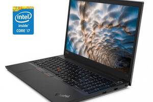 Ноутбук Lenovo ThinkPad E15 / 15.6' (1920x1080) IPS / Intel Core i7-10510U (4 (8) ядра по 1.8 - 4.9 GHz) / 16 GB DDR4...