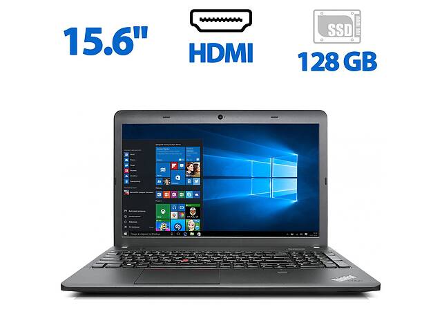 Ноутбук Lenovo ThinkPad E540 / 15.6' (1366x768) TN / Intel Core i3-4000M (2 (4) ядра по 2.4 GHz) / 4 GB DDR3 / 128 GB...