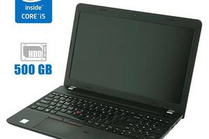 Ноутбук Lenovo ThinkPad E560 / 15.6' (1366x768) TN / Intel Core i5-6200U (2 (4) ядра по 2.3 - 2.8 GHz) / 8 GB DDR3 /...