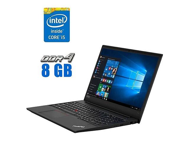 Ноутбук Lenovo ThinkPad E590 / 15.6' (1920x1080) IPS / Intel Core i5-8250U (4 (8) ядра по 1.6 - 3.4 GHz) / 8 GB DDR4...