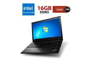 Ноутбук Lenovo ThinkPad L540 / 15.6' (1366x768) TN / Intel Core i5-4210M (2 (4) ядра по 2.6 - 3.2 GHz) / 6 GB DDR3 /...