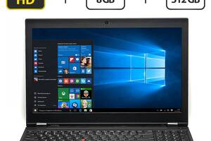 Ноутбук Lenovo ThinkPad P50/ 15.6' (1920x1080) IPS/ i7-6820HQ/ 8GB RAM/ 512GB SSD/ Quadro M2000M 4GB