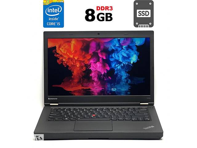 Ноутбук Lenovo ThinkPad T440p / 14' (1366x768) TN / Intel Core i5-4210M (2 (4) ядра по 2.6 - 3.2 GHz) / 8 GB DDR3 / 1...