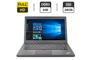 Ноутбук Lenovo ThinkPad T460 / 14' (1920x1080) IPS / Intel Core i5-6300U (2 (4) ядра по 2.4 - 3.0 GHz) / 8 GB DDR3 /...
