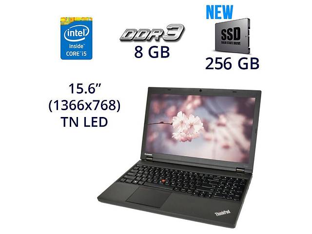 Ноутбук Lenovo ThinkPad T540p / 15.6' (1366x768) TN / Intel Core i5-4210M (2 (4) ядра по 2.6 - 3.2 GHz) / 8 GB DDR3 /...