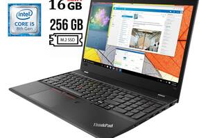 Ноутбук Lenovo ThinkPad T580 / 15.6' (1920x1080) IPS Touch / Intel Core i5-8350U (4 (8) ядра по 1.7 - 3.6 GHz) / 16 G...