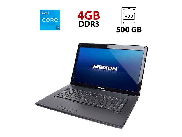 Ноутбук Medion Akoya E7214 / 17.3' (1600x900) TN / Intel Core i5-430M (2 (4) ядра по 2.26 - 2.53 GHz) / 4 GB DDR3 / 5...