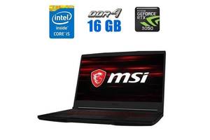 Ноутбук MSI GF63 Thin 10UC-441NEU/ 15.6' (1920x1080) IPS/ i5-10500H/ 16GB RAM/ 480GB SSD/ GeForce RTX 3050 4GB