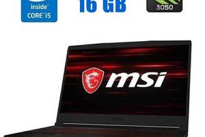 Ноутбук MSI GF63 Thin 10UC-441NEU/ 15.6' (1920x1080) IPS/ i5-10500H/ 16GB RAM/ 480GB SSD/ GeForce RTX 3050 4GB