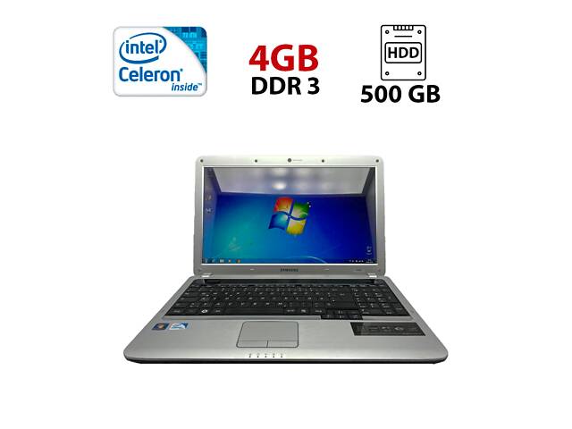 Ноутбук Samsung R530 / 15.6' (1366x768) TN / Intel Celeron T3100 (2 ядра по 1.9 GHz) / 4 GB DDR3 / 500 GB HDD / Intel...