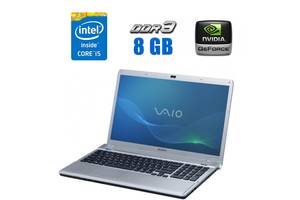 Ноутбук Sony Vaio VPCF11M1E / 15.6'' (1920x1080) TN / Intel Core i5-520M (2 (4) ядра по 2.4 - 2.93 GHz) / 8 GB DDR3 /...