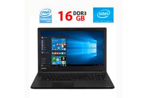 Ноутбук Toshiba Satellite R50 / 15.6' (1366x768) TN / Intel Celeron 3865U (2 ядра по 1.8 GHz) / 16 GB DDR3 / 256 GB S...