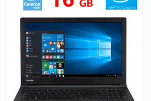 Ноутбук Toshiba Satellite R50 / 15.6' (1366x768) TN / Intel Celeron 3865U (2 ядра по 1.8 GHz) / 16 GB DDR3 / 256 GB S...