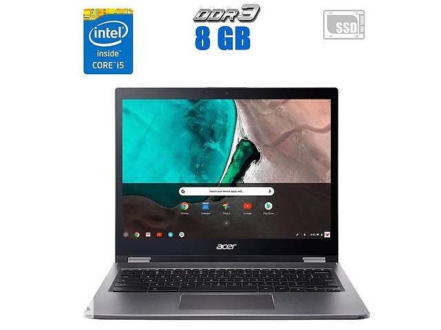 Ноутбук-трансформер Acer Chromebook Spin 13 / 13.3' (2256x1504) IPS Touch / Intel Core i5-8250U (4 (8) ядра по 1.6...