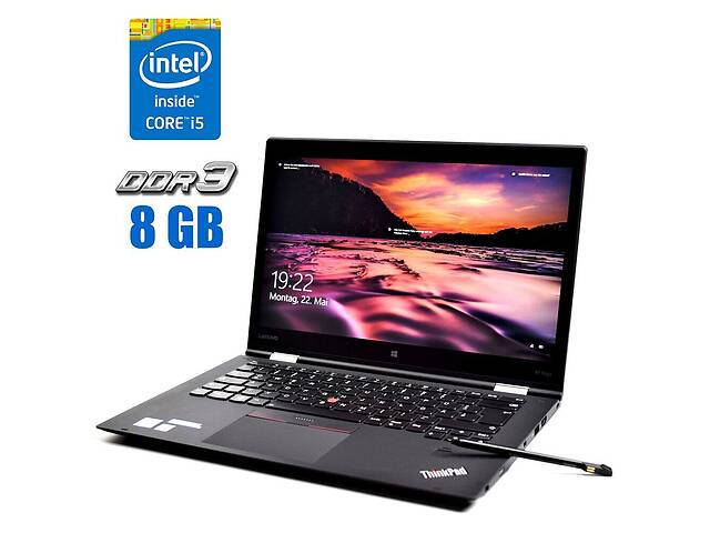 Ноутбук-трансформер Б-класс Lenovo ThinkPad X1 Yoga G3 / 14' (2560x1440) IPS Touch / Intel Core i5-8350U (4 (8) ядра...