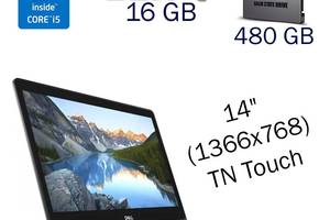 Ноутбук Б-класс Dell Inspiron 14 5481 / 14' (1366x768) TN Touch / Intel Core i5-8265U (4 (8) ядра по 1.6 - 3.9 GHz) /...