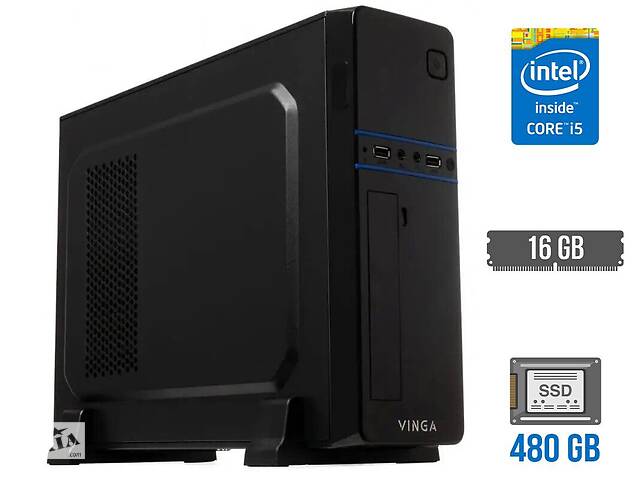 Компьютер DTOP Business i695 SSD Tower / Intel Core i5-4590 (4 ядра по 3.3 - 3.7 GHz) / 16 GB DDR3 / 480 GB SSD / Int...