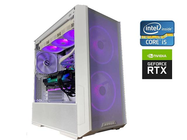 Новый игровой ПК Lian-Li Lancool 216 RGB White Tower / Intel Core i5-13400F (10 (16) ядер по 1.8 - 4.6 GHz) / 32 GB D...