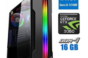 Новий ПК Tower/i3-12100F/16GB RAM/500GB SSD/GeForce RTX 3060 12GB