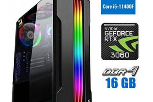 Новый игровой ПК Tower / Intel Core i5-11400F (6 (12) ядер по 2.6 - 4.4 GHz) / 16 GB DDR4 / 500 GB SSD M.2 / nVidia G...