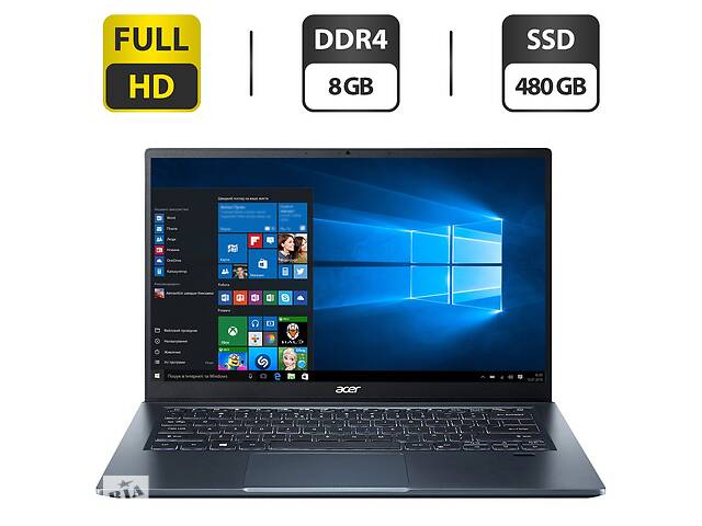 Новый ультрабук Acer Swift SF314-511-360U Blue/ 14' (1920x1080) IPS/ i3-1115G4/ 8GB RAM/ 480GB SSD/ UHD