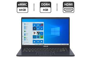 Новый ультрабук Asus Laptop E410-M / 14' (1366x768) TN / Intel Celeron N4020 (2 ядра по 1.1 - 2.8 GHz) / 4 GB DDR4 /...