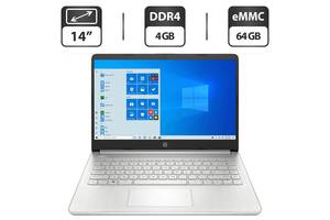 Новый ультрабук HP Laptop 14-fq0036cl / 14' (1366x768) TN / AMD 3020e (2 ядра по 1.1 - 2.6 GHz) / 4 GB DDR4 / 64 GB e...