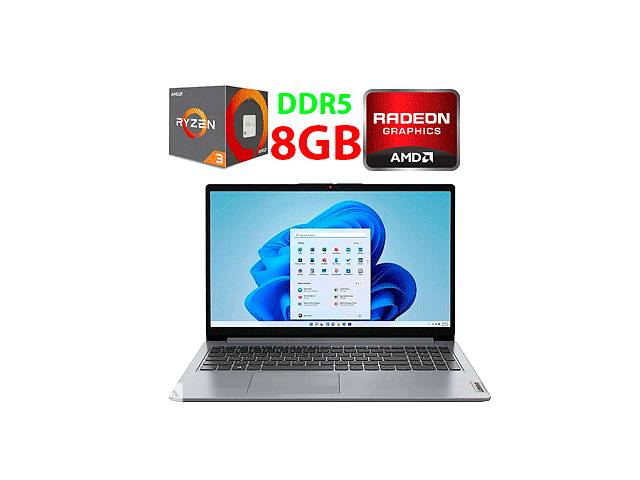 Новый ультрабук Lenovo IdeaPad 1 15AMN7 / 15.6' (1920x1080) TN / AMD Ryzen 3 7320U (4 (8) ядра по 2.4 - 4.1 GHz) / 8...