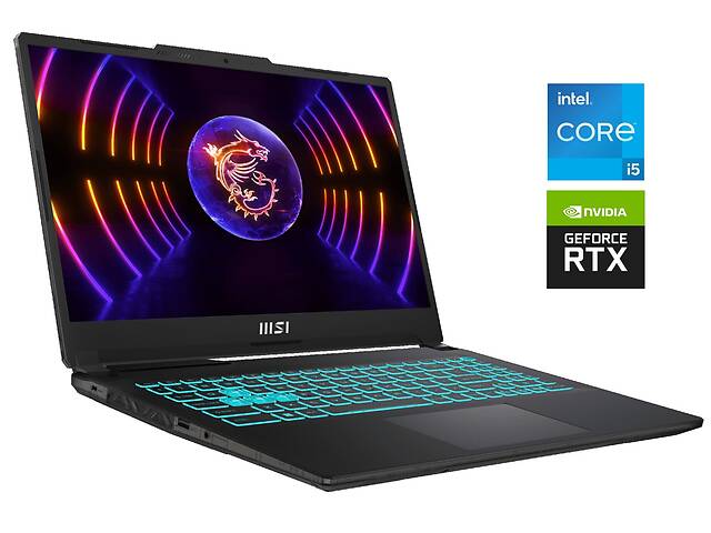 Новый игровой ноутбук MSI Cyborg 15 A12VE / 15.6' (1920x1080) IPS / Intel Core i5-12450H (8 (12) ядер по 3.3 - 4.4 GH...