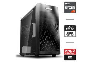 Игровой ПК Deepcool Matrexx 30 Tower / AMD Ryzen 3 1200 (4 ядра по 3.1 - 3.4 GHz) / 8 GB DDR4 / 120 GB SSD + 500 GB H...