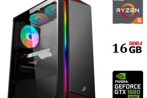 Новый игровой ПК Dtop Gaming R556 Tower / AMD Ryzen 5 5500 (6 (12) ядер по 3.6 - 4.2 GHz) / 16 GB DDR4 / 480 GB SSD /...