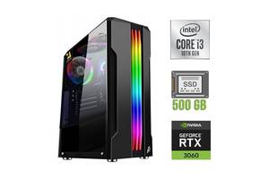 Новый игровой ПК / Intel Core i3-10100F (4 (8) ядра по 3.6 - 4.3 GHz) / 16 GB DDR4 / 500 GB SSD / nVidia GeForce RTX...