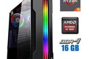 Новый игровой ПК Tower / AMD Ryzen 5 3600 (6 (12) ядер по 3.6 - 4.2 GHz) / 16 GB DDR4 / 500 GB SSD M.2 / AMD Radeon R...