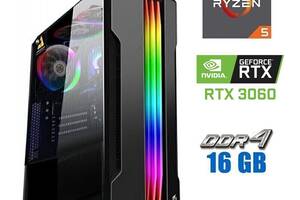 Новый игровой ПК Tower / AMD Ryzen 5 3600 (6 (12) ядер по 3.6 - 4.2 GHz) / 16 GB DDR4 / 480 GB SSD / nVidia GeForce R...