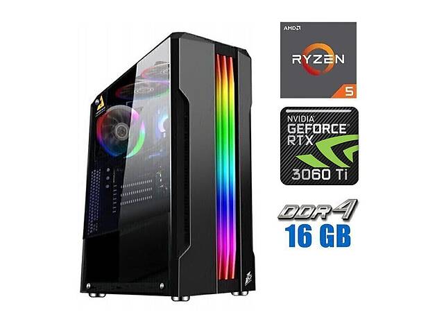 Новый игровой ПК Tower / AMD Ryzen 5 3600 (6 (12) ядер по 3.6 - 4.2 GHz) / 16 GB DDR4 / 480 GB SSD / nVidia GeForce R...