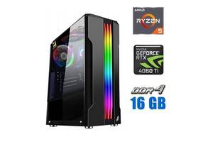 Новый игровой ПК Tower / AMD Ryzen 5 3600 (6 (12) ядер по 3.6 - 4.2 GHz) / 16 GB DDR4 / 480 GB SSD / nVidia GeForce R...