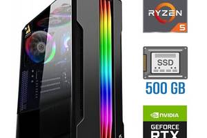 Новый игровой ПК Tower / AMD Ryzen 5 4500 (6 (12) ядер по 3.6 - 4.1 GHz) / 16 GB DDR4 / 500 GB SSD / nVidia GeForce R...