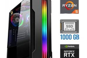 Новый игровой ПК Tower / AMD Ryzen 5 4500 (6 (12) ядер по 3.6 - 4.1 GHz) / 32 GB DDR4 / 1000 GB SSD / nVidia GeForce...